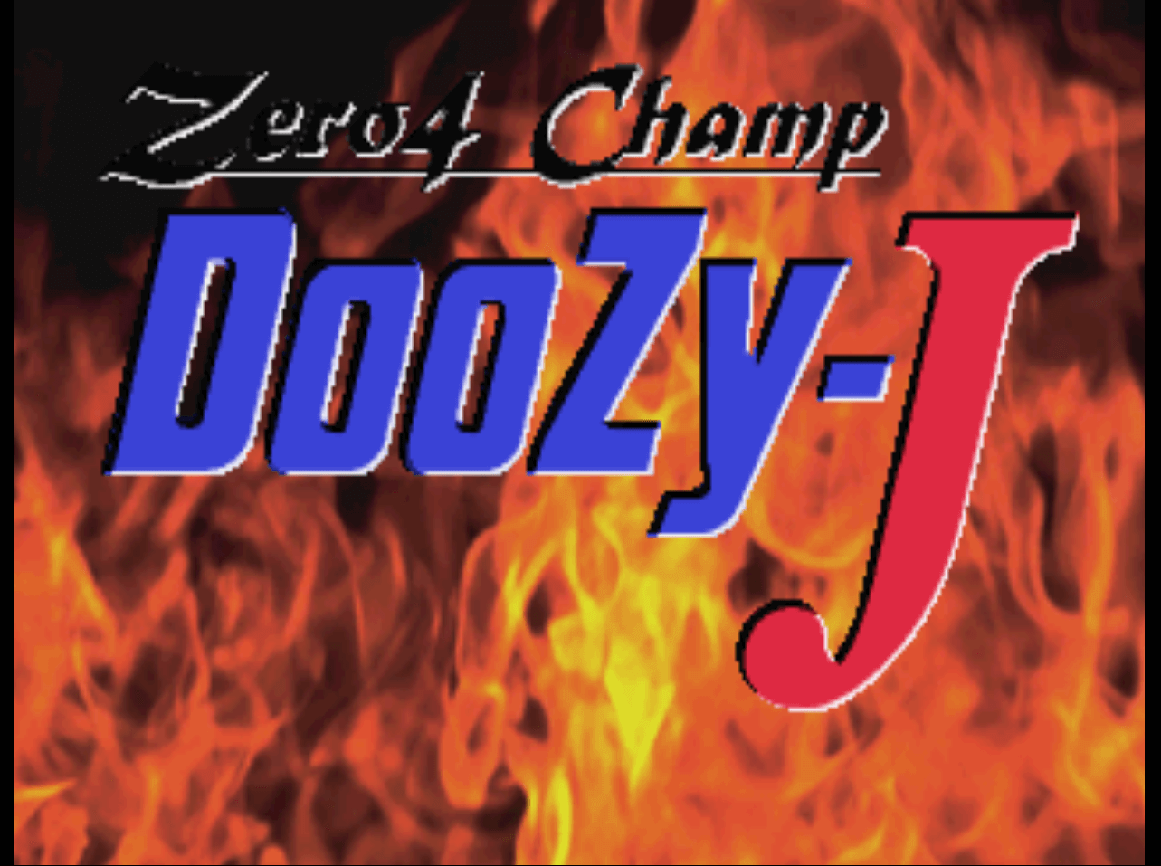 The DooZy-J logo, on fire
