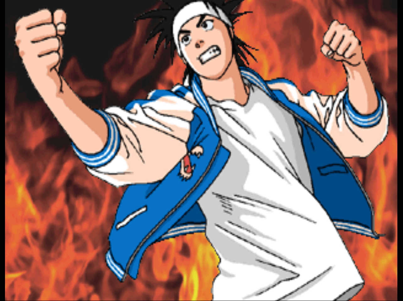 The main dude of DooZy-J, also on fire